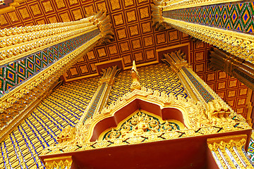 Image showing Pillar in Thai temple