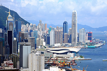 Image showing Central business district in Hong Kong