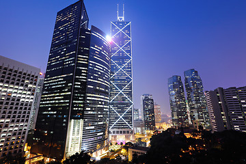 Image showing Central business district in Hong Kong