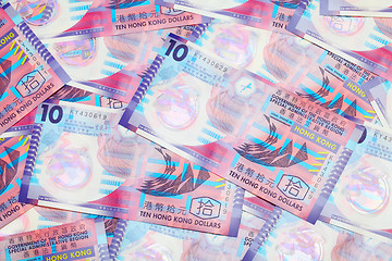 Image showing Ten dollar Hong Kong banknote