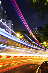 Image showing Busy traffic on road