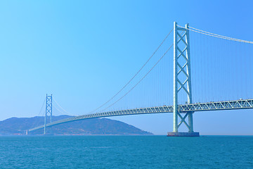 Image showing Akashi Kaikyo bridge in Japan 