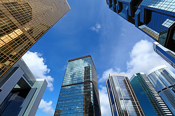 Image showing Modern building to sky