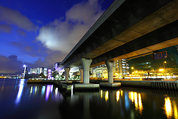 Image showing Hong Kong waterfront at night