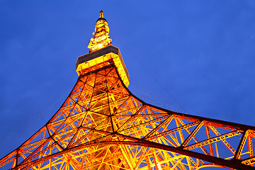 Image showing Tokyo tower at night