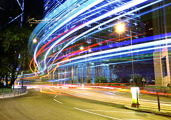 Image showing Busy traffic in urban city