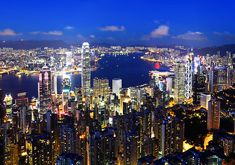 Image showing Hong Kong city at night