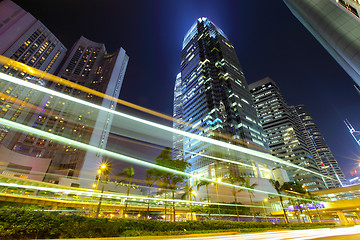 Image showing Hong Kong city with traffic