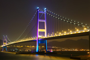 Image showing Suspension bridge in Hong Kong