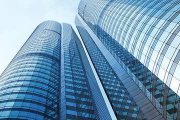 Image showing Corporate building from low angle view