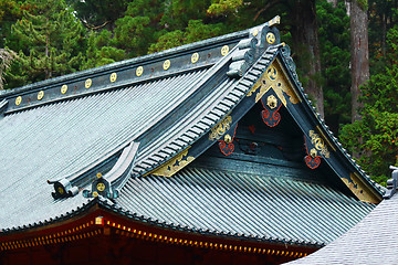 Image showing Japanese style temple roof eave