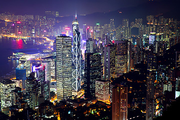 Image showing Hong Kong skyline at night