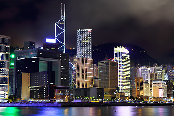 Image showing Hong Kong downtown at night