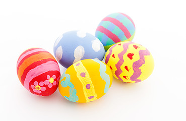 Image showing Colourful easter egg isolated on white