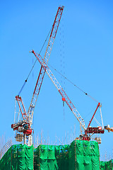 Image showing Construction crane in site