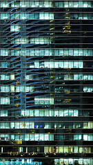 Image showing Exterior of office building at night