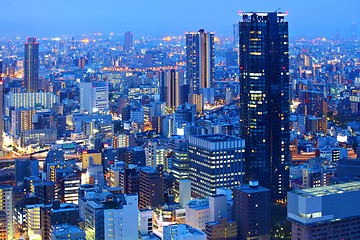 Image showing Osaka at night