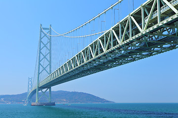 Image showing Akashi Kaikyo bridge in Kobe