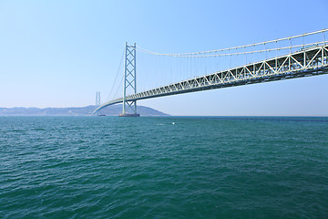 Image showing Akashi Kaikyo bridge in Japan 