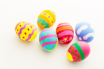 Image showing Beautiful pattern easter egg
