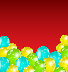 Image showing Set colorful balloons for your holiday