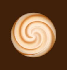 Image showing Coffee and milk cream texture