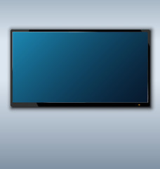 Image showing tft tv hanging on the wall background