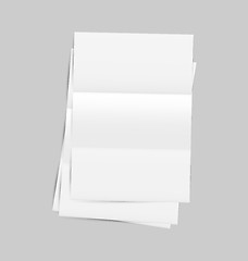 Image showing Set empty paper sheet with shadows