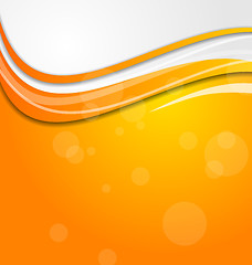 Image showing Abstract bright orange background with circles