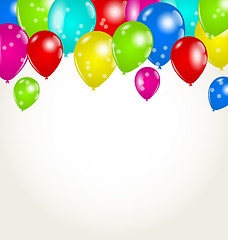 Image showing Holiday background with multicolor balloons