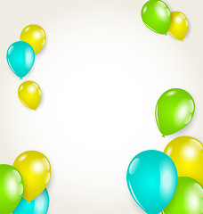 Image showing Holiday background with colorful balloons