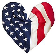 Image showing American flag, heart shape