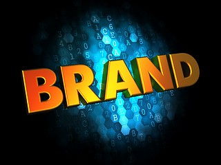 Image showing Brand Concept on Digital Background.