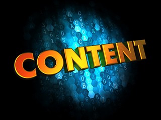 Image showing Content Concept on Digital Background.