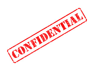 Image showing Confidential on Red Rubber Stamp.