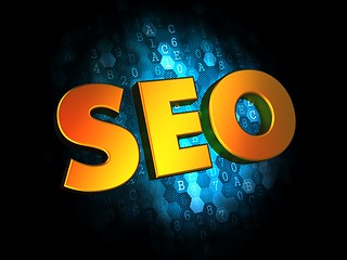 Image showing SEO Concept on Digital Background.