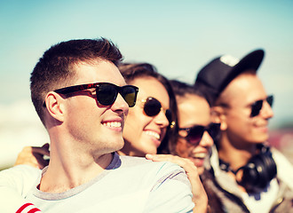 Image showing group of teenagers hanging out