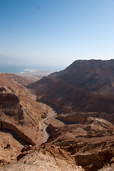 Image showing Mountains in stone desert nead Dead Sea