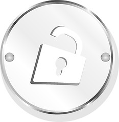 Image showing Padlock icon web sign isolated on white