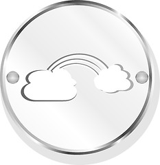 Image showing Abstract cloud web icon isolated on white