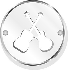 Image showing Guitar icon isolated on white, web button