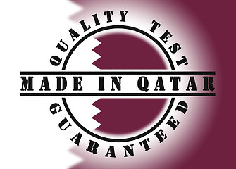 Image showing Quality test guaranteed stamp 