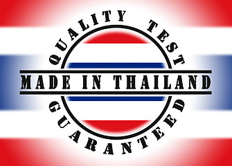 Image showing Quality test guaranteed stamp 