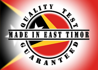 Image showing Quality test guaranteed stamp 