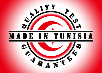 Image showing Quality test guaranteed stamp 