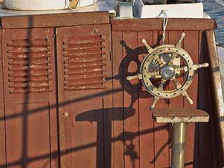 Image showing deck of an old fishing boat