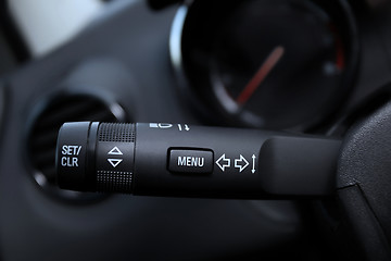 Image showing Car interior with turn signal switch