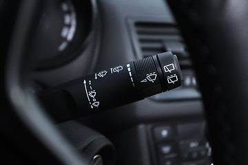 Image showing Car interior with wiper switch