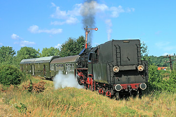 Image showing Retro steam train