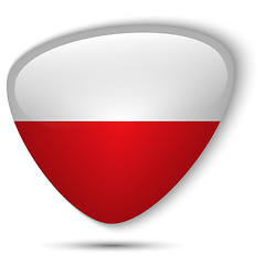Image showing Poland Flag Glossy Button